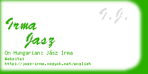 irma jasz business card